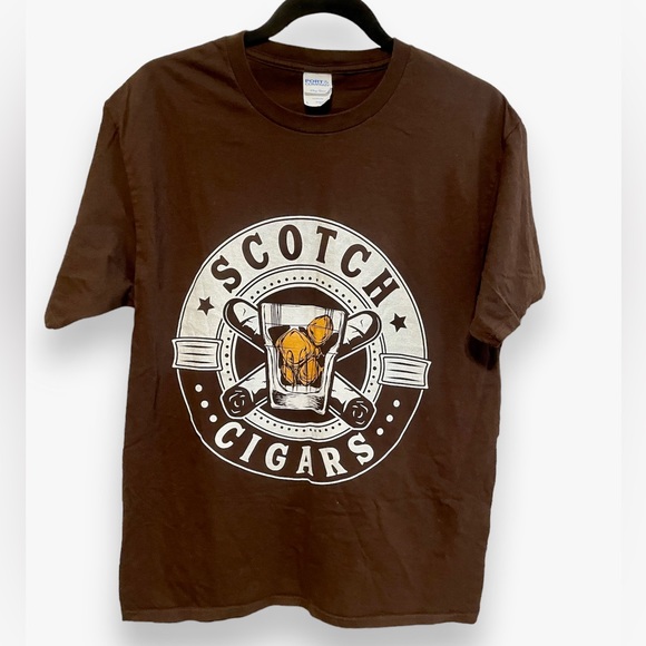 Scotch & Cigars Whiskey T-shirt Men’s Large - Picture 2 of 3